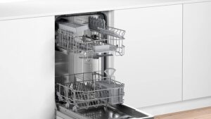 Bosch SRV2HKX39E Serie 2, lavastoviglie a scomparsa totale, 45 cm, compatta e silenziosa, con classe di efficienza energetica E