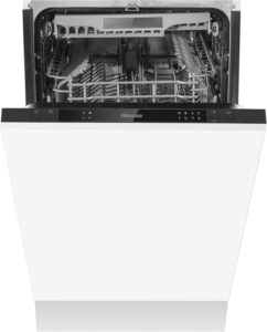 Lavastoviglie Hisense HV520E40UK integrata, slim da 45 cm, silenziosa e compatta, ideale per famiglie di medie dimensioni