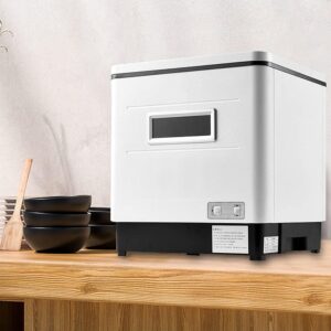 Lavastoviglie da tavolo compatta con controllo autoportante e serbatoio d'acqua, ideale per piccoli appartamenti e dormitori