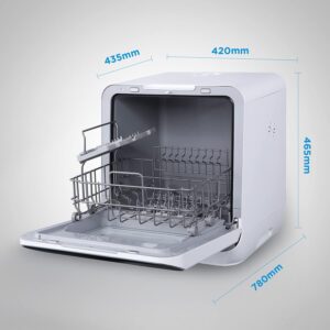 Midea ST 5.31, mini lavastoviglie compatta con WiFi, 7 programmi e 3 coperte