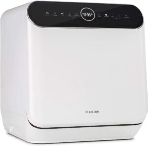 KLARSTEIN Oceana - Mini lavastoviglie da tavolo compatta con 6 programmi di lavaggio, classe energetica F e consumo ridotto.  