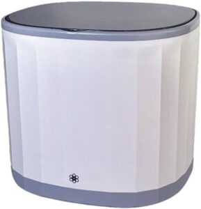 Mini lavastoviglie portatile ricaricabile USB per ufficio e studio, compatta e pratica, con portabicchieri interno.