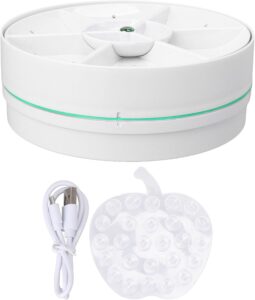 Mini lavastoviglie portatile verde, compatta e versatile per piatti, frutta, verdura e piccoli indumenti