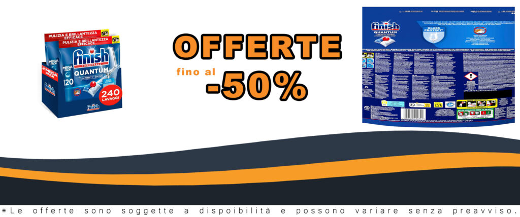 Finish Quantum Infinity Shine: pastiglie lavastoviglie per una pulizia profonda e piatti brillanti