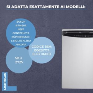 Lichtblau Pompa di Scarico 00620774 compatibile con Bosch, Siemens, Neff e altri marchi  