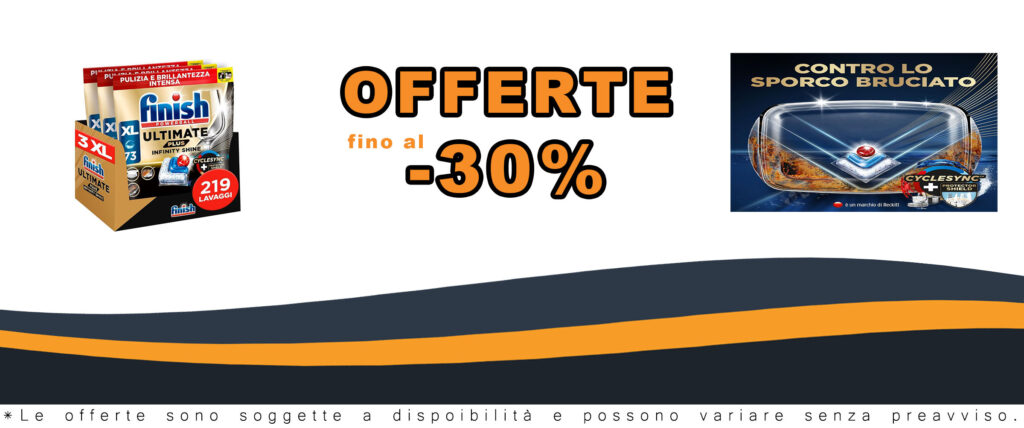 Immagine delle pastiglie Finish Ultimate PLUS Infinity Shine Lavastoviglie, confezione da 73 capsule, detergente efficace contro lo sporco e i residui incrostati.