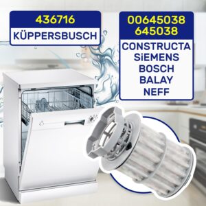 Immagine del Filtro Setaccio per Lavastoviglie 00645038 compatibile Bosch e Siemens con garanzia  