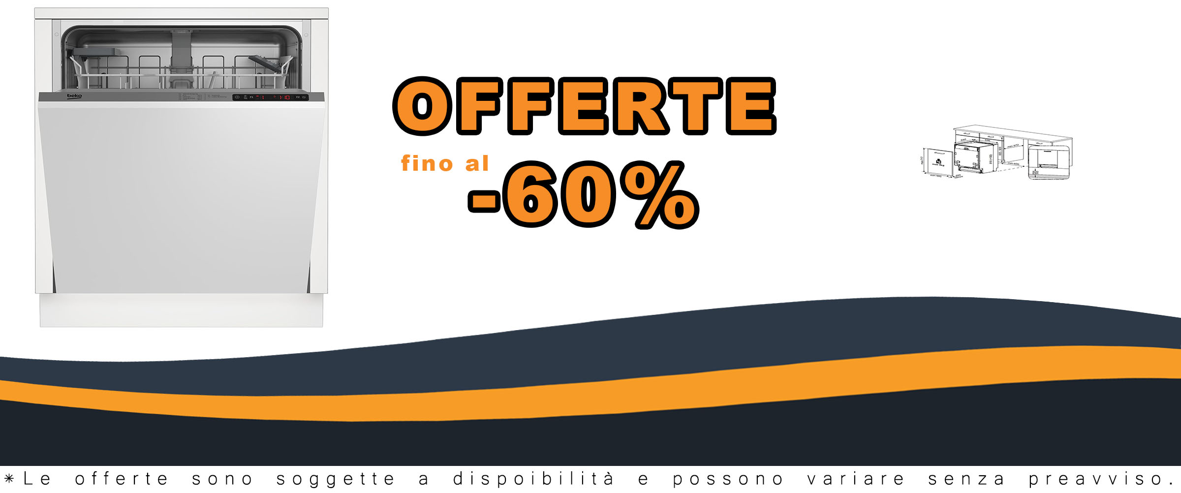 Lavastoviglie Beko DIN24310 completamente integrata con programma Clean & Shine  