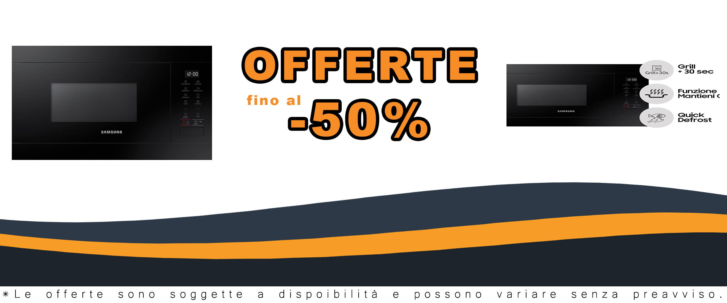 Microonde Samsung MG22M8254AK/E1 nero con grill integrato, 22 litri di capacità  