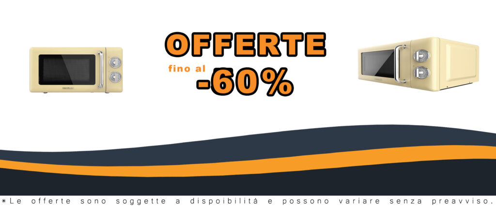 Forno a microonde meccanico Cecotec Proclean 3110 in giallo retro con griglia, capacità 20 litri, 700 W, timer regolabile e modalità sbrinamento