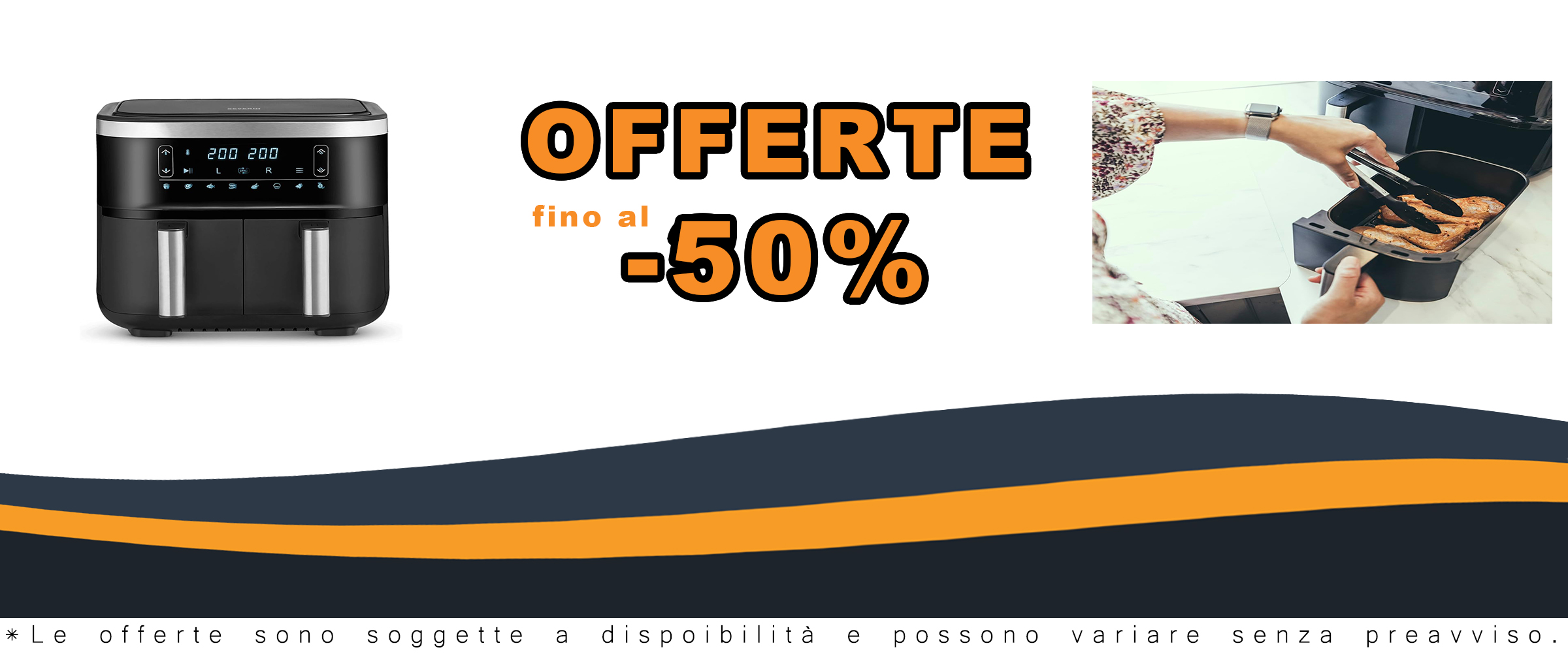 Friggitrice ad aria SEVERIN FR 2453 con doppio cestello e display touch  
