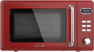 Microonde Cecotec Proclean 5110 Retro Red, 700W, design vintage rosso, 8 programmi e modalità sbrinamento
