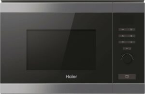 Haier Serie 2 HWO38MG2HXB, forno a microonde integrabile con grill, design elegante in nero e inox, capacità 25 litri