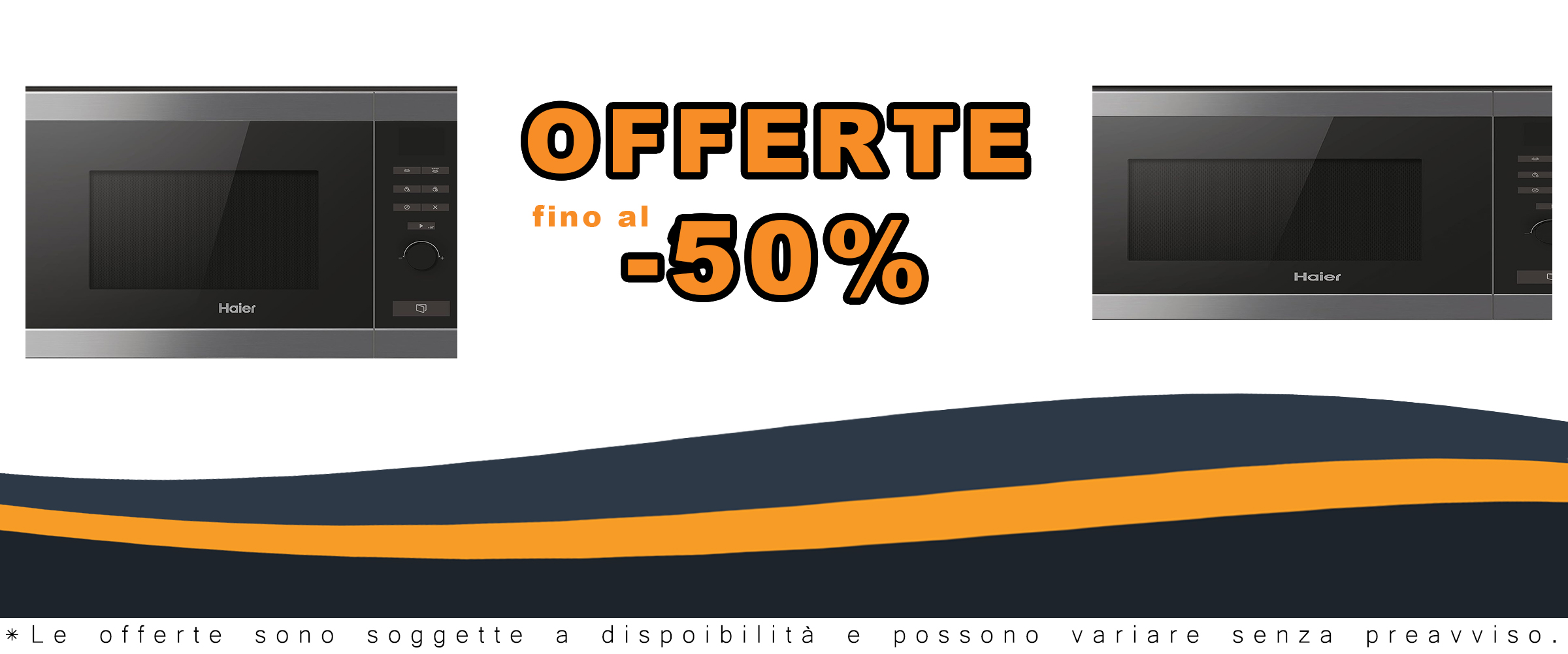 Haier Serie 2 HWO38MG2HXB, forno a microonde integrabile con grill, design elegante in nero e inox, capacità 25 litri