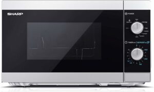 Forno a microonde Sharp YC-MG01ES con grill, design argento elegante e prestazioni elevate  