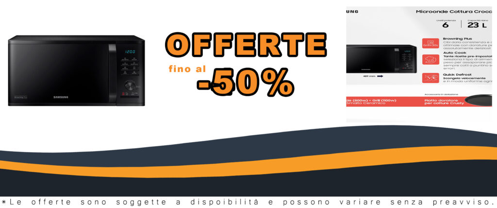 Samsung Forno a Microonde Grill Advanced MG23K3515CK/ET con cottura croccante e funzionalità grill