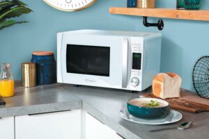 Microonde Candy CMXG20DW in bianco con funzione grill e controllo tramite app Cook-in