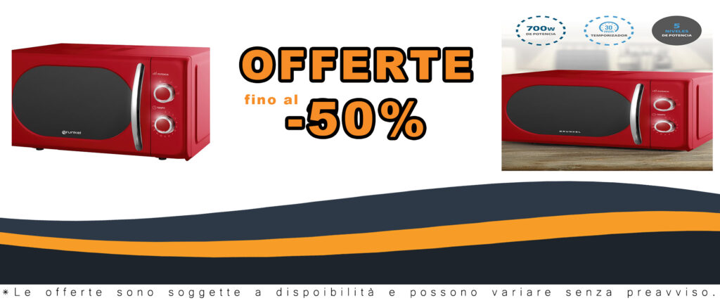 Grunkel MW 20ROSSO Microonde di colore rosso con finitura in vetro, perfetto per ogni cucina moderna.