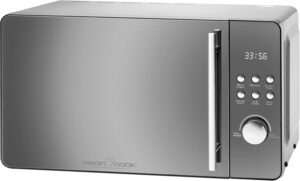 ProfiCook® PC-MWG 1175, microonde 2 in 1 con grill e capacità di 20 litri, design elegante con vetro a specchio.