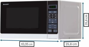 Sharp R-242 WW forno a microonde con design compatto e classe energetica A+++