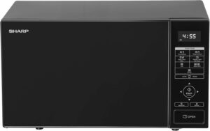 Immagine del microonde SHARP Shar Mikrowelle RBG232TB bk con design elegante e funzionalità avanzate.