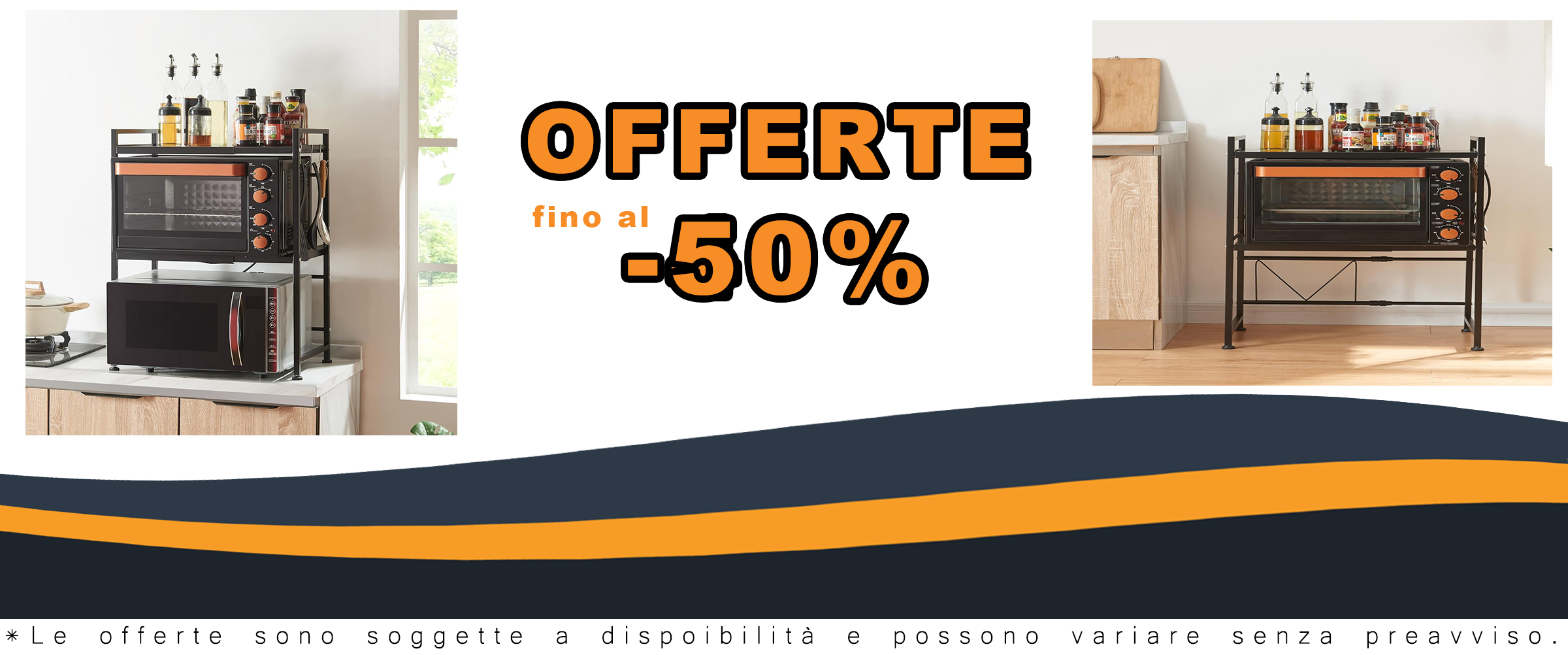 Scaffale regolabile in metallo nero per microonde con ganci laterali e ripiani – [en.casa]  