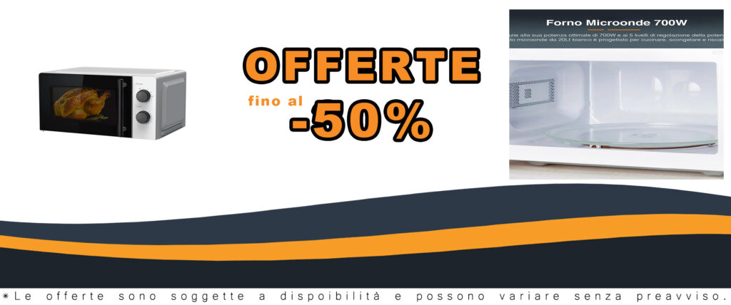 Forno Microonde 700W 20Lt Bianco con Timer, ideale per famiglie, con piatto girevole e 5 livelli di potenza