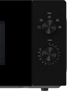 Forno a microonde Hisense H20MOBP1 nero da 20L con controllo meccanico, compatto ed elegante, ideale per cucine moderne.