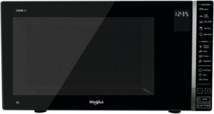 Whirlpool Microonde 30L 900W Nero MWP301B in vista con design elegante e funzionale, ideale per ogni cucina.
