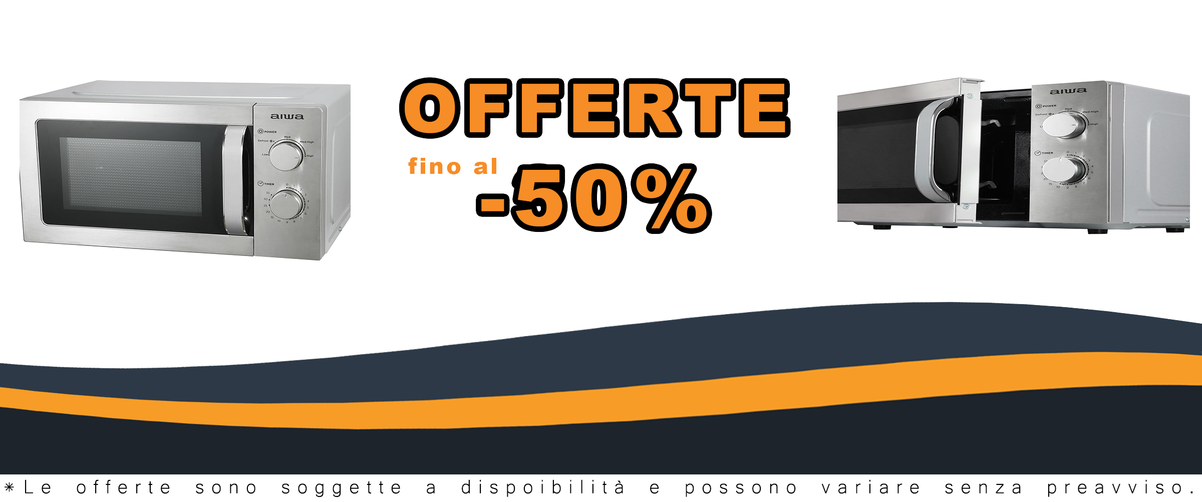 AIWA MW-200SL microonde argento con pulsante rotativo e 700W di potenza, perfetto per riscaldare e cucinare velocemente.