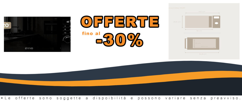 Microonde EVVO M20 Black con design elegante e funzioni avanzate per una cucina rapida ed efficiente
