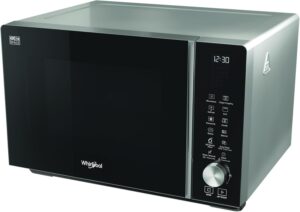 Forno microonde combinato 25LT 800W Silver Black con piatto quadrato e funzione vapore  