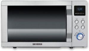 SEVERIN Microonde MW 7774 con griglia e funzione aria calda, ideale per scongelare, cuocere e riscaldare.
