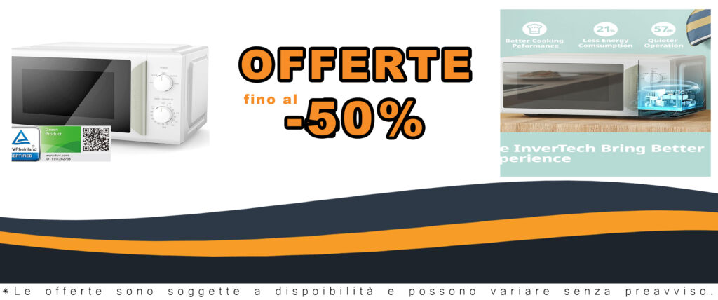 COMFEE' Mini Forno a Microonde Bianco da 700 W con design compatto e funzionalità InverTech per una cottura rapida ed efficiente.