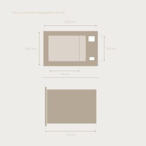 Microonde integrabile EVVO Mi45 Glass Wh con design moderno e funzionale, ideale per ogni cucina