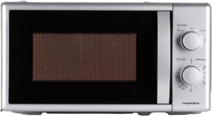Respekta Forno a Microonde da Incasso 700 Watt, colore argento, ideale per cucine moderne e compatte.
