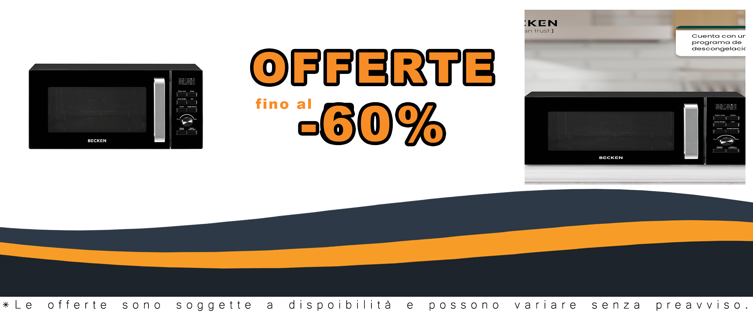 Forno a microonde Becken con grill e funzione di scongelamento  