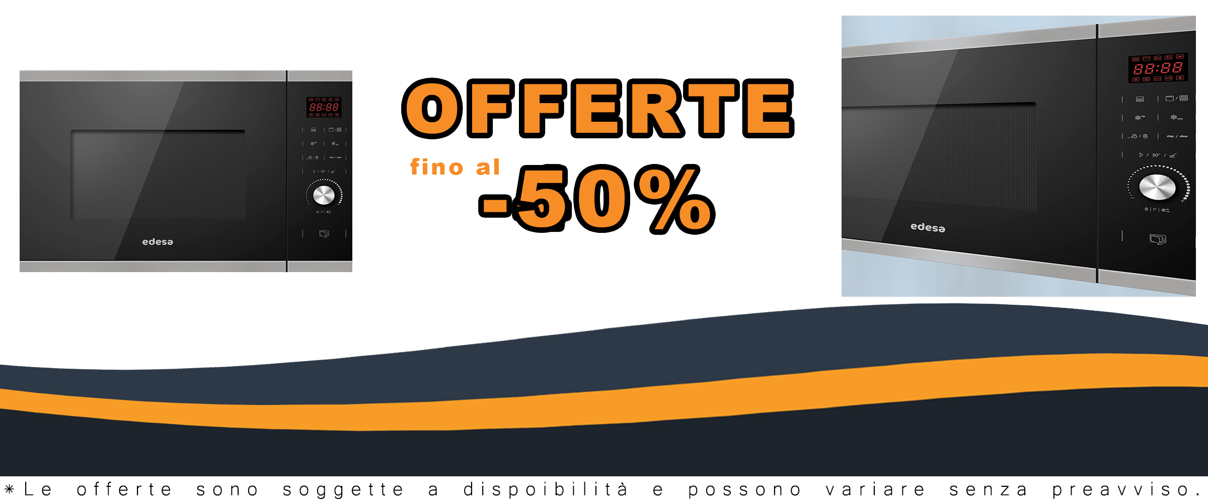 Edesa EMW-2530-IG XBK Incasso Microonde con Grill 25L 900W Nero, design elegante, funzionalità avanzata