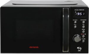 Aiwa AMW-202DG/BK forno a microonde digitale con griglia in acciaio inox, capacità 20 l, potenza 700 W, e timer