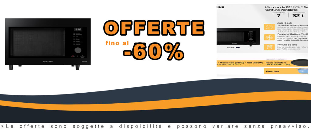 Forno a Microonde Samsung MC32DG7646KKE1 con funzionalità di frittura ad aria, vapore e WiFi