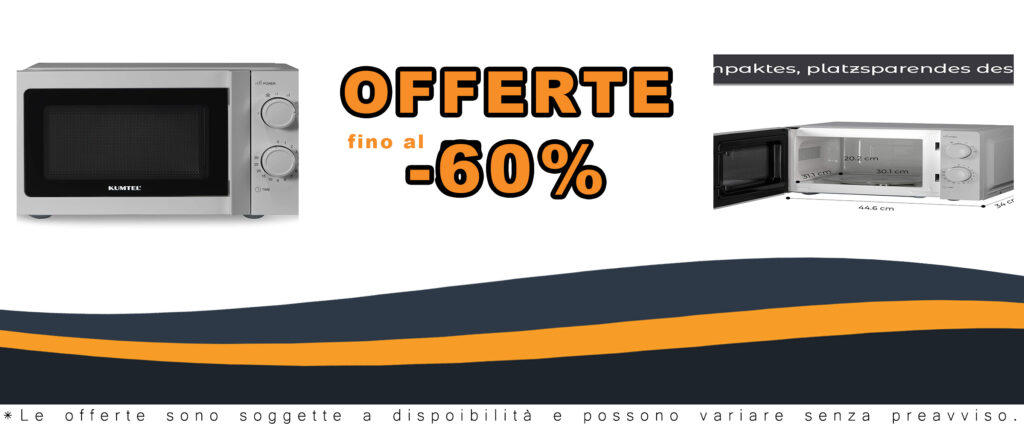 KUMTEL Microonde Argento 20 Litri 700 Watt con piatto girevole e funzione scongelamento
