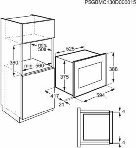 AEG MBE2657SEB Microonde Integrabile con Display LCD e Funzioni Avanzate