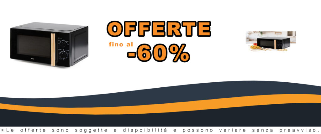 Forno microonde DOMO DO2820 con finitura legno nero, 20L di capacità e funzione scongelamento