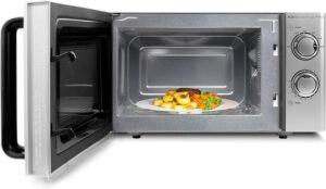 Caso M20 Ecostyle Pro Forno a Microonde 20L, 800W, con piatto girevole, argento e nero