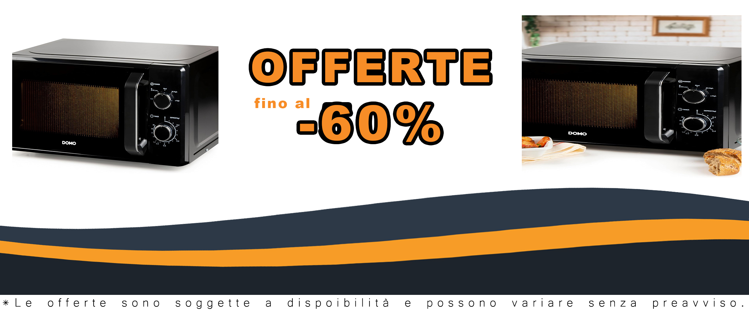 Microonde DOMO 20L SOLO DO2520 con funzione scongelamento e riscaldamento  