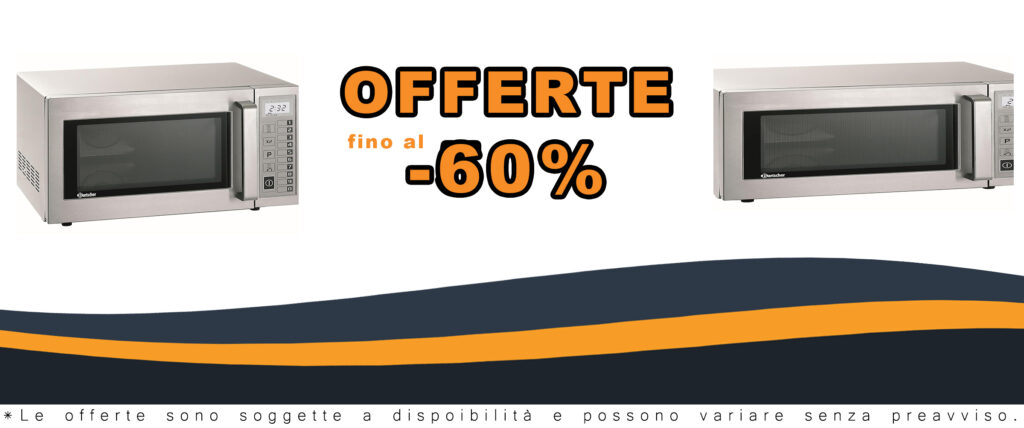 Forno microonde Bartscher 610181 con 1000 Watt di potenza e magnetron digitale per riscaldamento rapido e facile utilizzo