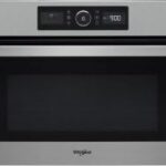 Immagine del forno a microonde WHIRLPOOL AMW9604/IX da incasso, elegante e moderno, con una vista chiara delle sue caratteristiche e funzionalità.