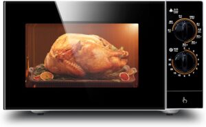 Microonde Indipendente, Forno a Microonde 800 W 23 L, ideale per una cottura rapida e uniforme con facile pulizia