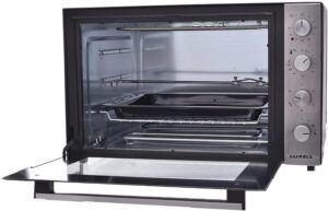 Luxell Forno a convezione 70 litri con grill e ventilatore in colore nero, 2000 Watt