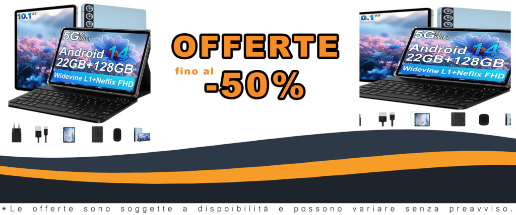 ZIOVO Tablet 10 Pollici con Android 14, 22GB RAM e accessori inclusi